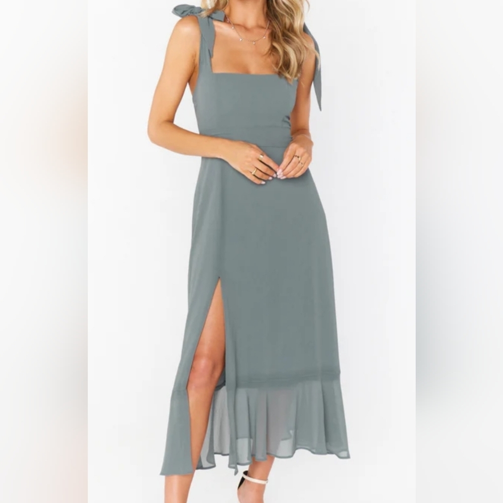 Show Me Your Mumu Elegant Sage Green Sleeveless Dress